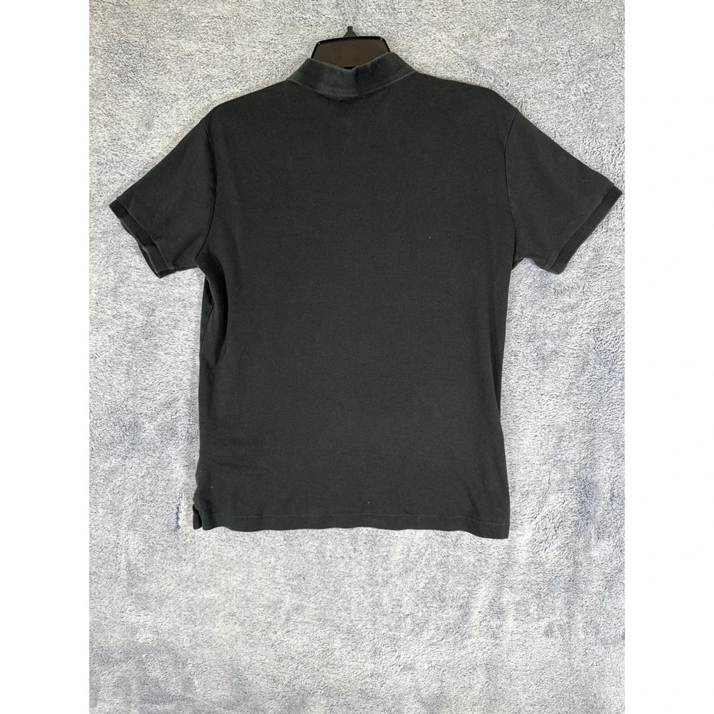 Polo Ralph Lauren Mens Custom Slim Fit Short Sleeve Polo Shirt Black Medium